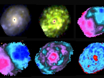 Galaxienparameter vermessen im Rahmen des CALIFA-Projekt (Credit:AIP/CALIFA) Grafische Darstellung von Galaxienparametern