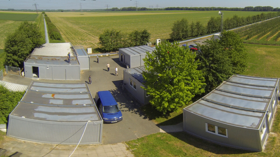 Der Gravitationswellen-Detektor GEO600 nahe Hannover (Credit: H. Lück, Max-Planck-Institut für Gravitationsphysik))